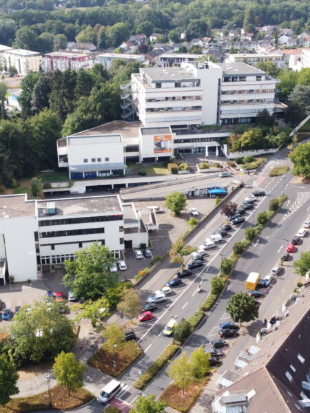 Luftbild des Stadtzentrums von Hürth