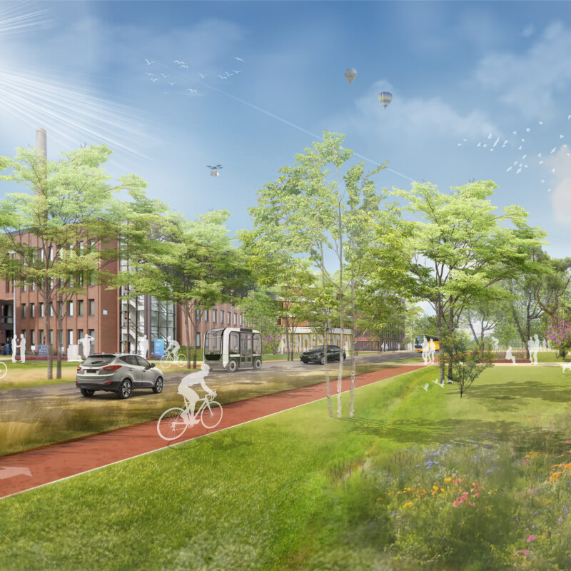 Visualisierung Auenheimer Straße in Niederaußem