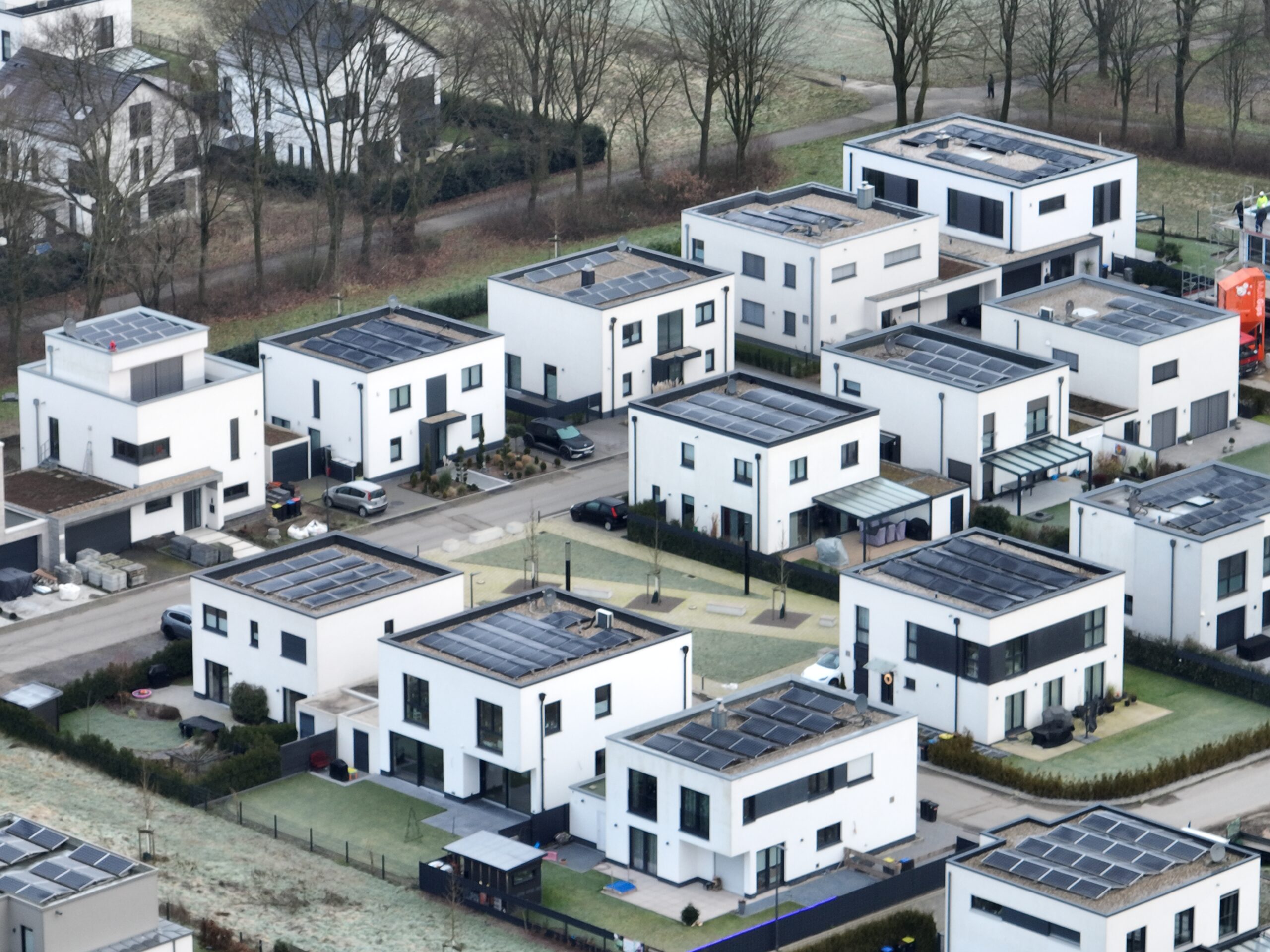 Drohnenaufnahme vom Wohngebiet Buerscher Waldbogen